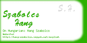 szabolcs hang business card